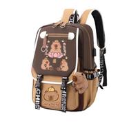 Mochila Capibara Kawaii - Bonita y Multifuncional Backpack, Bookbag para Niños y Niñas (D)