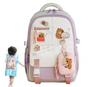Mochila Capybara - Mochila Capybara Para La Escuela | Bolso De La Escuela Estética Para Niños | Ligero Con Impresión De Dibujos Animados Para La Colección De Conventos Anime Escolar Travel