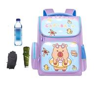 mochila Capybara - Mochila escolar de animales, bolsa de libros de gran capacidad con división, mochila impermeable de dibujos animados Capybara para niños, niñas, niños, preescolar, jardín de
