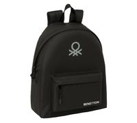 Mochila Casual BENETTON BASICS Negro, Day Pack 42 cm.