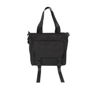 Mochila casual de nailon para uso diario, estudiante universitario, bolsa cruzada de gran capacidad, bolso de hombro sólido, Black