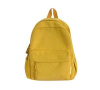 Mochila casual de pana para estudiantes, bolsa de moda para mujer, bolsa de hombro, mochila de baloncesto, amarillo, Talla única