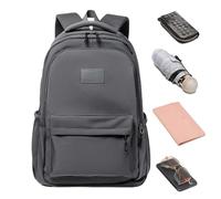 Mochila casual para las mujeres, bolsas para la escuela - bolso impermeable del ordenador portátil de la gran capacidad para el equipaje de los hombres de viaje para los adolescentes caminatas, Gris