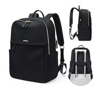 Mochila Casual para Mujer Bolsa de Hombro para Trabajo Viaje Colegio Monedero para Portátil de 15,6 Pulgadas(Negro)