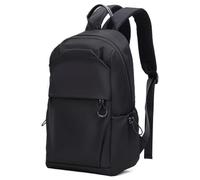 Mochila casual pequeña, mochila de viaje para laptop, negra, mochila delgada y duradera para laptop, resistente al agua, bolsa de computadora universitaria, ligera, casual, mochila de senderismo para