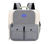 Mochila Cat - Bolsa De Viaje Animal Plegable, Mochila De Malla Para Mascotas | Almohadilla De Hombro De La Correa Espaciosa Cinturón, Múltiples Bolsillos De Soporte Para Gatos Perros Pequeños L