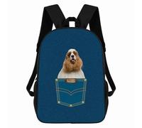Mochila Cocker Spaniel Americano Daypack Tipo Casualmochila Escolar Campamento Mochilas Escolares para Aire Libre Escolar Senderismo