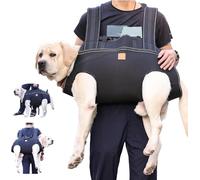 Mochila con arnés de elevación para perros grandes, transportador de cuerpo completo, transportador de rehabilitación para escaleras y coches, viejos, lesiones, artritis, soporte de piernas traseras