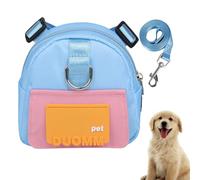 Mochila con arnés para Perros - Paquete de Senderismo, Bolso Escolar para Cachorros con Doble Anilla en D, Tela de Sarga Impermeable | Equipo de al Aire Libre para Perros Samoyedo Golden RETR