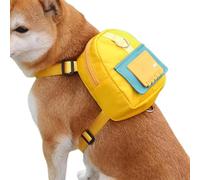 Mochila con arnés para Perros - Paquete de Senderismo, Bolso Escolar para Cachorros con Doble Anilla en D, Tela de Sarga Impermeable | Equipo de al Aire Libre para Perros Samoyedo Golden RETR