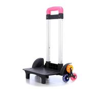 Mochila con asa telescópica, 6 carritos de mano, carrito de equipaje plegable, para mochila escolar, mochila plegable con asa telescópica para mochila escolar