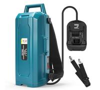 Mochila con batería para Makita de 18 V (sin batería), mochila portátil con 4 pilas, cable de alimentación de 1,2 m, IPX4, resistente al agua, correa de cadera ajustable en altura