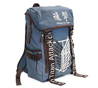 Mochila con blasón del Cuerpo de Exploración para los fans de Ataque a los Titanes | Color: azul