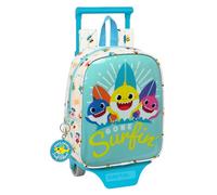 Mochila Con Bolsillocon Carro 805 Baby Shark "Surfing" 22 x 27 x 10 cm.
