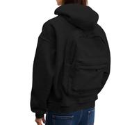 Mochila con capucha unisex - Sudaderas con capucha de viaje con mochila, sudadera con capucha de viaje, mochilas, sudaderas con capucha, casual, con cremallera, ligeras, chaquetas tipo cárdigan para