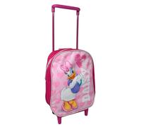 Mochila con carro bolsa para la escuela preescolar, mochila de 28 cm con ruedas y asa extensible, Donald, 28 cm, Casual