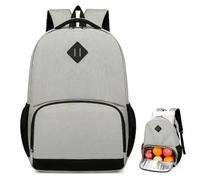 Mochila con compartimento for el almuerzo Mochila térmica aislada Fiambrera for hombres y mujeres, de 18 pulgadas con puerto USB viajes de trabajo Picnics Senderismo (Color : Gray, Size