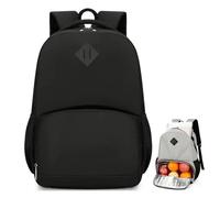 Mochila con compartimento for el almuerzo Mochila térmica aislada Fiambrera for hombres y mujeres, Mochila de 18 pulgadas con puerto USB for viajes de trabajo Picnics Senderismo ( Color : Black , Size
