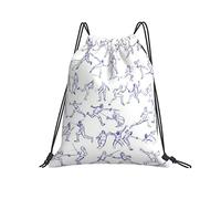 Mochila con Cordón 36x42cm, Esgrima Saco De Gimnasio Adolescentes Gran Capacidad Bolso Gimnasio, para Escuela, De Senderismo, Acampada