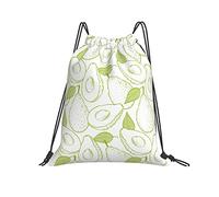 Mochila con Cordón Aguacate Verde Brillante Bolsa con Cordón Casual Gym Bag Cómodo Bolsas De Cuerdas para Playa Natación Senderismo M
