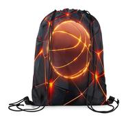 Mochila con Cordón Arte Abstracto De Baloncesto, Degradado, Juegos, Amante del Baloncesto, Moderno Gym Bag Casual Mochila Cuerdas Cómodo Bolsas De Cuerdas para Escuela Deporte Senderismo S