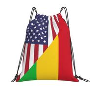Mochila con Cordón Bandera De La Amistad Entre Estados Unidos Y Malí Gym Bag Sport Mochila Cuerdas Impresión Motivo Bolsa con Cordón para Deporte Gimnasio Compras S