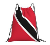 Mochila con Cordón Bonita Bandera De Trinidad Y Tobago Gym Bag Cómodo Mochila Cuerdas Sport Bolsas De Cuerdas para Compras Senderismo Escolar 36X42CM