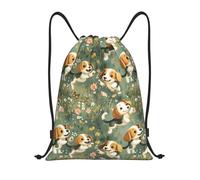 Mochila con Cordón Cachorro De Perro Beagle Bolsas De Cuerdas Unisex Gym Bag Talla Única Mochila Cuerdas para Gimnasio Senderismo Compras