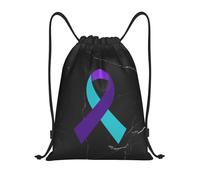 Mochila con Cordón Cinta De Concientización sobre La Prevención del Suicidio Mochilas Escolares Cómodo Impermeable Mochila Cuerdas De Tela, para Adolescentes, Niños, Escuela, 36x42cm