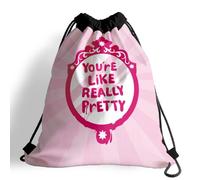 Mochila con Cordón Cita Divertida: Eres Realmente Bonita Bolsa con Cordón Impresión Motivo Bolsas De Cuerdas Casual Mochila Cuerdas para Vacaciones Deporte Playa M