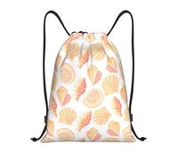 Mochila con Cordón Conch Shells Print Bolsas De Cuerdas Unisex Bolsa con Cordón Casual Gym Bag para Compras Viaje Senderismo 36X42CM