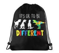 Mochila con Cordón Concienciación sobre El Autismo: Está Bien Ser Diferente Mochilas Escolares Cómodo Ajustable Bolsa De Tela, para Playa, Escuela, De Senderismo, 36x42cm