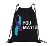 Mochila con Cordón Concientización sobre La Prevención del Suicidio Bolsa con Cordón Unisex Bolsas De Cuerdas Cómodo Mochila Cuerdas para Natación Gimnasio Viajes M