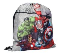 Mochila con cordón de Los Vengadores de Marvel, bolsa de playa, bolsa de hombro para natación, licencia oficial, multicolor, aproximadamente 44 cm x 37 cm (17.3" x 14.5"), clásico