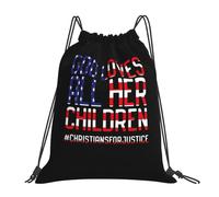 Mochila con Cordón Dios Ama A Todos Sus Hijos Bolsa con Cordón Impresión Motivo Bolsas De Cuerdas Repelente Al Agua Mochila Cuerdas para Gimnasio Escuela Compras S
