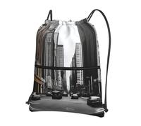 Mochila con cordón, diseño de estampado Urban Vibes, saco de gimnasio ligero para deportes, yoga, viajes, senderismo y camping