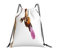 Mochila con Cordón Divertida con Lengua Larga Mochila Cuerdas Casual Bolsas De Cuerdas Repelente Al Agua Gym Bag para Deporte Natación Compras M