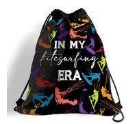 Mochila con Cordón En Mi Época del Kitesurf, Los Entusiastas del Kitesurf Bolsa con Cordón Sport Bolsas De Cuerdas Unisex Mochila Cuerdas para Natación Escolar Escuela S