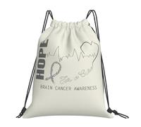 Mochila con Cordón Esperanza para La Concientización sobre El Cáncer Cerebral Gym Bag Práctico Mochila Cuerdas Casual Bolsas De Cuerdas para Natación Viajes Gimnasio S