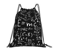 Mochila con Cordón Fórmula Matemática Bolsas De Cuerdas Casual Gym Bag Unisex Bolsa con Cordón para Senderismo Escuela Deporte M