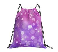Mochila con Cordón Galaxy Dot Rosa Púrpura Brillo Bolsas De Cuerdas Casual Mochila Cuerdas Talla Única Gym Bag para Compras Gimnasio Senderismo