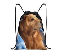 Mochila con Cordón Golden Retrievers Gym Bag Sport Mochila Cuerdas Talla Única Bolsas De Cuerdas para Viajes Escolar Senderismo 36X42CM