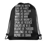 Mochila con Cordón Héroes Negros, Historia Negra, Afroamericanos Gym Bag Casual Mochila Cuerdas Talla Única Bolsas De Cuerdas para Viajes Escolar Senderismo 36X42CM