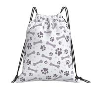Mochila con Cordón Huella De Pata De Cachorro De Perro Gym Bag Casual Mochila Cuerdas Impresión Motivo Bolsas De Cuerdas para Deporte Senderismo Gimnasio S