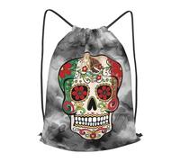 Mochila con Cordón Imperio De La Bandera Mexicana Orgullo Mexicano Saco De Gimnasio Gran Capacidad Ajustable Mochila Cuerdas De Tela, para Compras, Playa, De Senderismo, 36x42cm