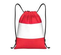 Mochila con Cordón Impresión De La Bandera Austriaca Saco De Gimnasio Gran Capacidad Ajustable Mochila De Cuerdas, para Compras, Deporte, Playa, 36x42cm