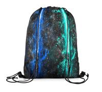 Mochila con Cordón Lightsaber Neon Teal Blue Galaxy Starry Fashion Games Light Sword Bolsas De Cuerdas Talla Única Bolsa con Cordón Unisex Mochila Cuerdas para Viaje Senderismo Escuela 36X42CM