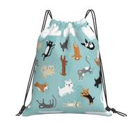 Mochila con Cordón, Lloviendo a cántaros Bolsa de Cuerdas con cordón Unisex Gym Sack para Vacaciones Adulto Mujer 36X42cm