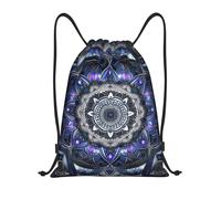 Mochila con Cordón Mandala Rectangular Casual Bolsa De Gimnasio Gran Capacidadte Bolsa De Gimnasio Cordón para Fútbol Acampada Natación 39X46Cm