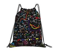 Mochila con Cordón Matemáticas Gym Bag Casual Bolsas De Cuerdas Sport Mochila Cuerdas para Escuela Natación Viajes M